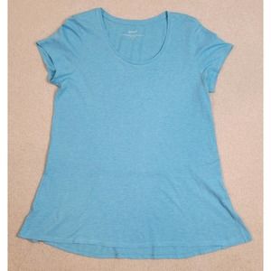 J.Jill Pure Jill Scoop Neck Elliptical Tee Blue Medium